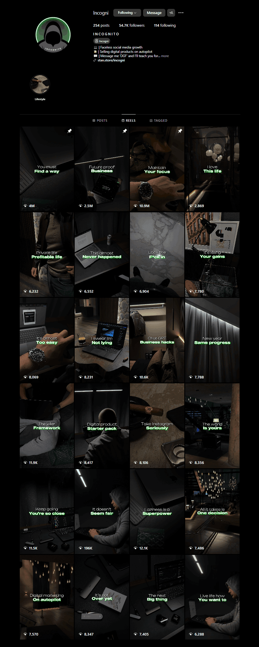 Incogni Instagram Faceless Social Media Growth