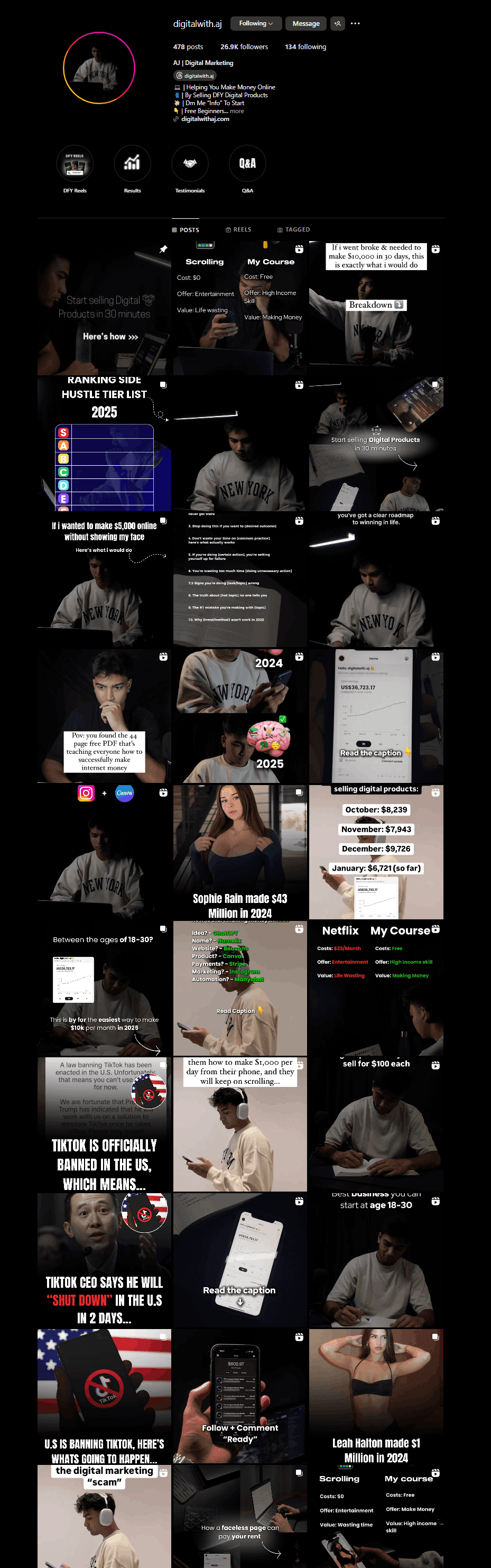 Instagram Digital Marketing & DFY Products