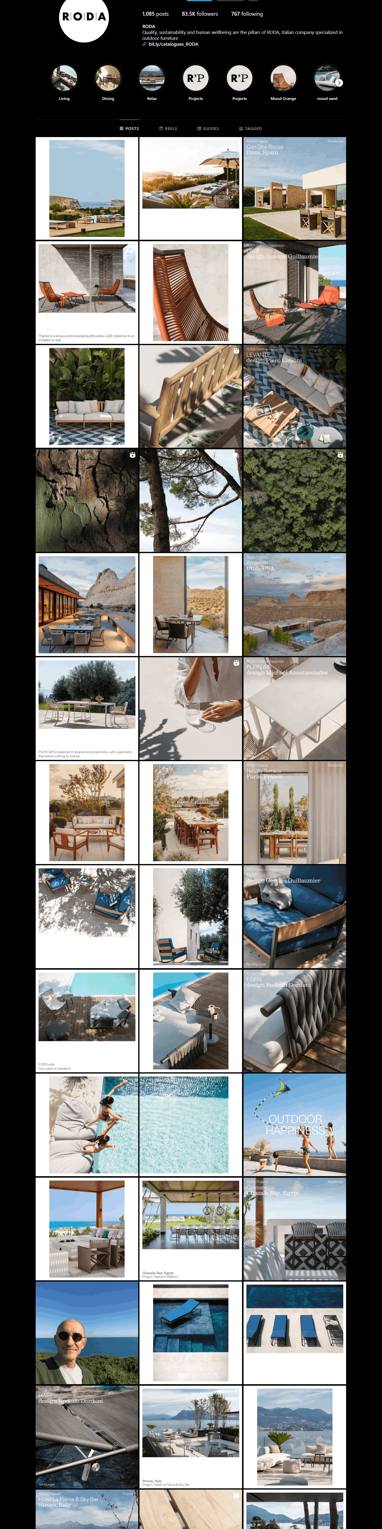 RODA Instagram Outdoor Furniture Showcase