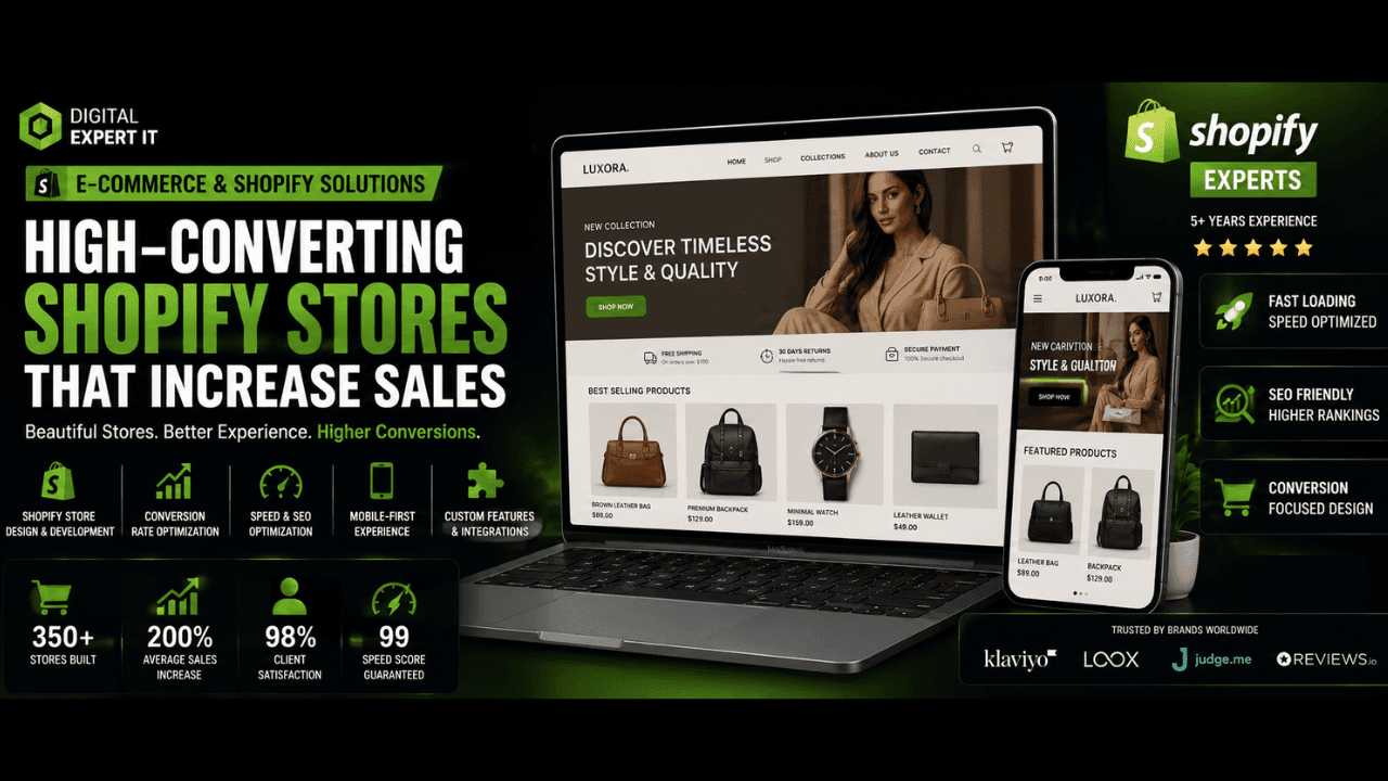 Conversion-Focused Shopify Stores Designed To Grow Your Business
