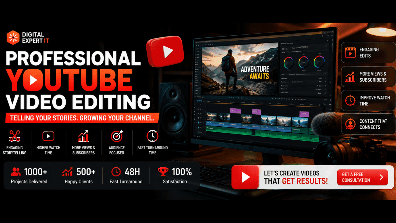 Professional YouTube Video Editing That Grows Channels