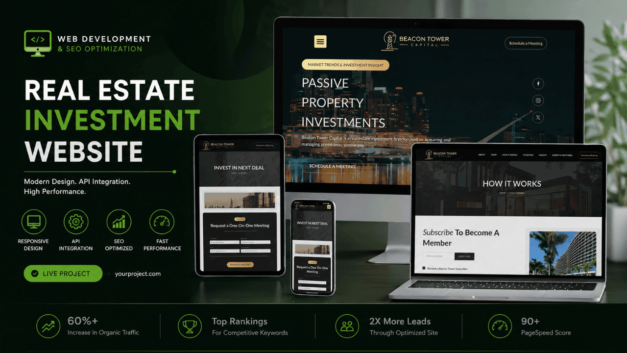 Real Estate Investment Website Development & API Integration