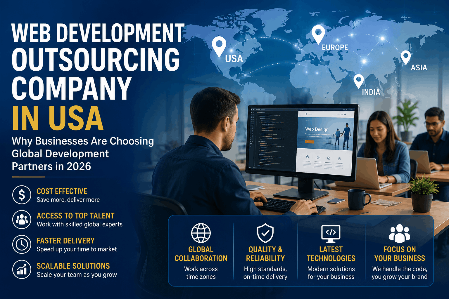 Web Development Outsourcing Company in USA: Why Businesses Are Choosing Global Development Partners in 2026