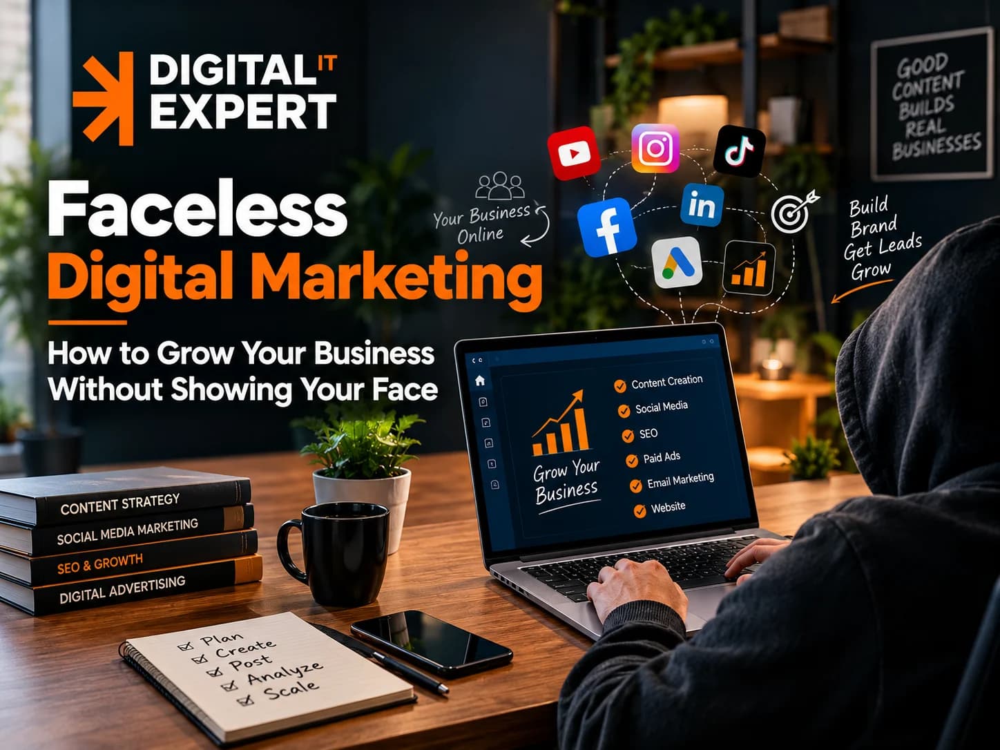 Faceless Digital Marketing: How to Grow Your Business Without Showing Your Face
